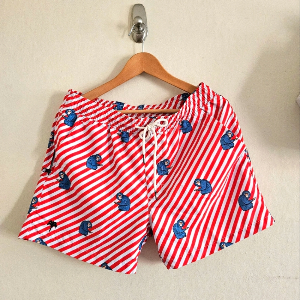 OAS Polka Monkey Swim Shorts, sz L